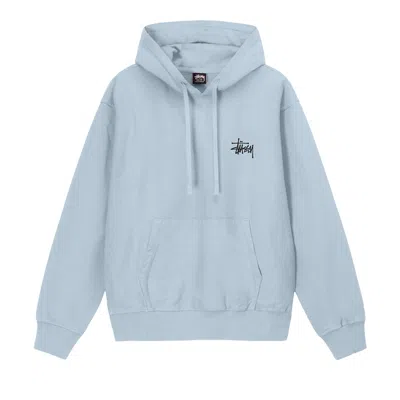 Pre-owned Stussy Basic Pigment Dyed Hoodie 'sky Blue'