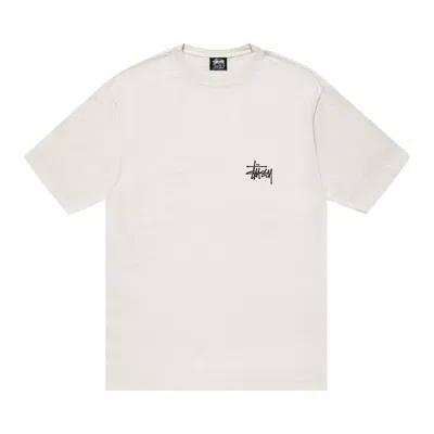 Pre-owned Stussy Basic Pigment Dyed Logo Tee 'natural' In Cream