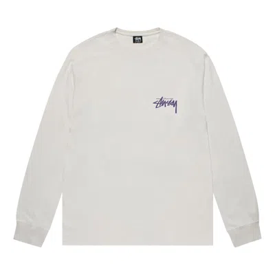 Pre-owned Stussy Basic Pigment Dyed Long-sleeve Tee 'natural' | Cream | Men's Size L In White