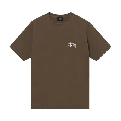 Pre-owned Stussy Basic Pigment Dyed Tee 'coffee' In Brown