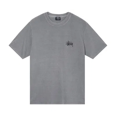 Pre-owned Stussy Basic Pigment Dyed Tee 'grey'