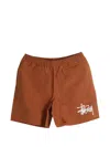 Stussy Basic Running Shorts In Brown