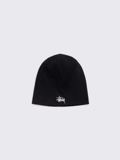 Stussy Logo-embroidered Beanie Hat In Black