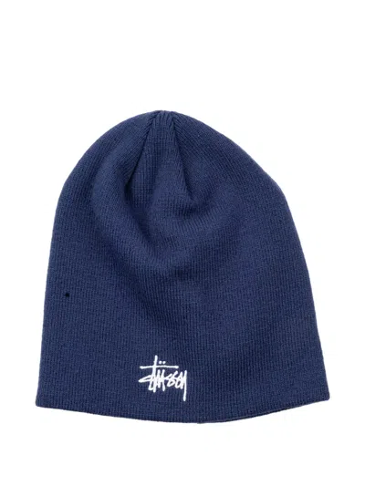 Stussy Basic Skullcap Beanie Hat In Blue