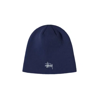 Pre-owned Stussy Basic Skullcap Beanie 'navy' | Blue | Men's Size Onesize