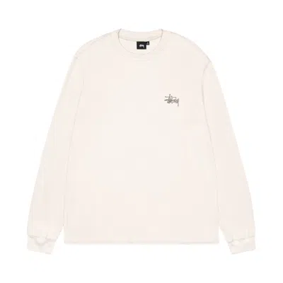 Pre-owned Stussy Basic Stock Long-sleeve Thermal 'bone' In Cream