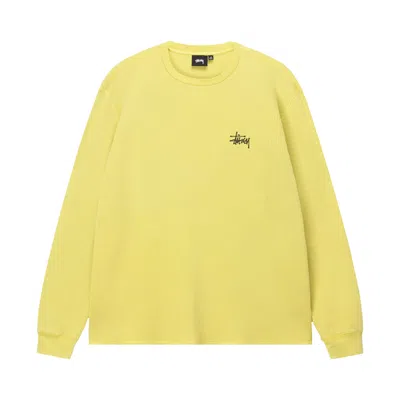 Pre-owned Stussy Basic Stock Long-sleeve Thermal 'yellow'