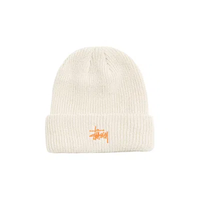 Pre-owned Stussy Basic Stüssy Cuff Beanie 'cloud' | White | Men's Size Onesize