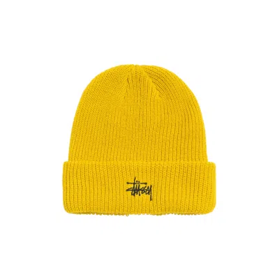 Pre-owned Stussy Basic Stüssy Cuff Beanie 'hornet Yellow' | Men's Size Onesize