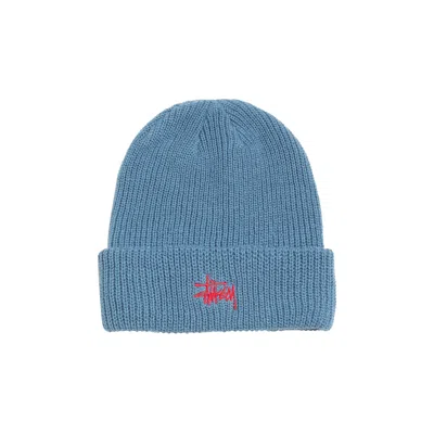 Pre-owned Stussy Basic Stüssy Cuff Beanie 'slate Blue' | Men's Size Onesize