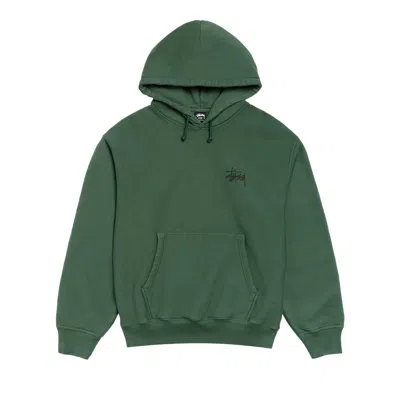 Pre-owned Stussy Basic Stüssy Hoodie Pigment Dyed 'pine' | Green | Men's Size Xl