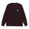 Stussy Basic  Long Sleeve T-shirt 'chocolate'