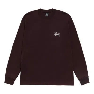 Stussy Basic  Long Sleeve T-shirt 'chocolate'