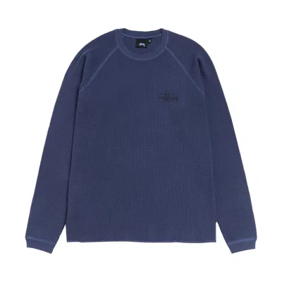 Pre-owned Stussy Basic Stüssy Thermal 'navy' | Blue | Men's Size L