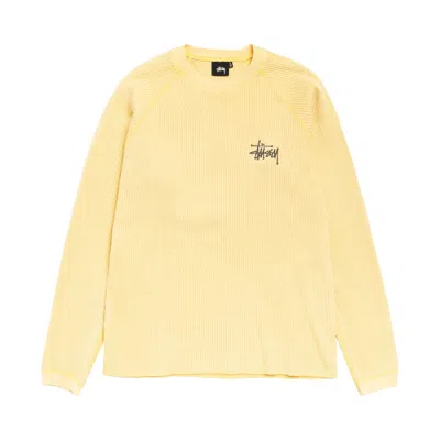Pre-owned Stussy Basic Stüssy Thermal 'pale Yellow' | Men's Size Xl