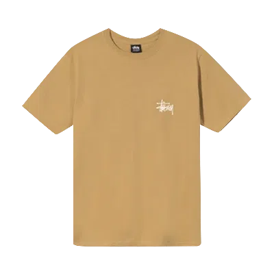 Pre-owned Stussy Basic Tee 'khaki' In Tan