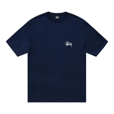 Pre-owned Stussy Basic Tee 'navy' In Blue