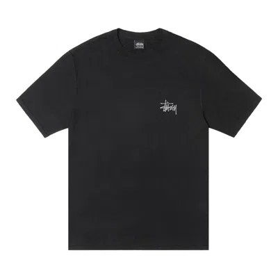 Pre-owned Stussy Basic Tee Pigment Dyed 'black/white' | Men's Size M