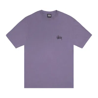 Pre-owned Stussy Basic Tee Pigment Dyed 'grape' | Purple | Men's Size Xl