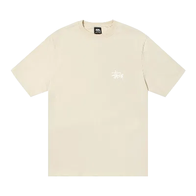 Pre-owned Stussy Basic Tee 'putty' In Grey