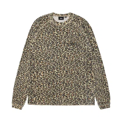 Pre-owned Stussy Basic Thermal 'leopard' | Yellow | Men's Size M