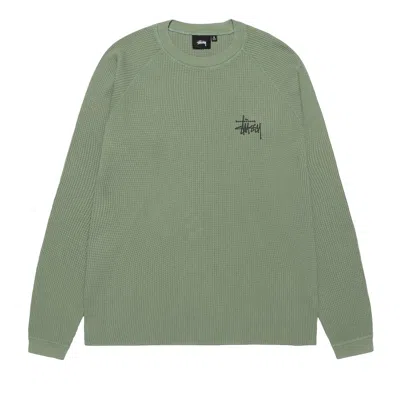 Pre-owned Stussy Basic Thermal 'sage' | Green | Men's Size M