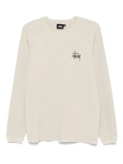 Stussy Basic Thermal T-shirt In Neutrals