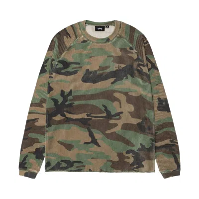 Pre-owned Stussy Basic Thermal 'woodland Camo' | Brown | Men's Size S