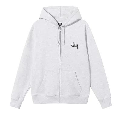 Pre-owned Stussy Basic Zip Hood 'ash Heather' In Grey