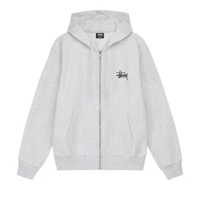 Pre-owned Stussy Basic Zip Hoodie 'ash Heather' In Grey