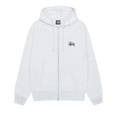 Pre-owned Stussy Basic Zip Hoodie 'ash Heather' | Grey | Men's Size Xl