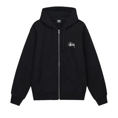 Pre-owned Stussy Basic Zip Hoodie 'black'