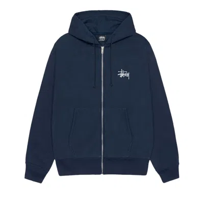 Pre-owned Stussy Basic Zip Hoodie 'navy' | Blue | Men's Size L