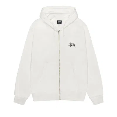 Pre-owned Stussy Basic Zip Hoodie Pigment Dyed 'natural' | Cream | Men's Size S