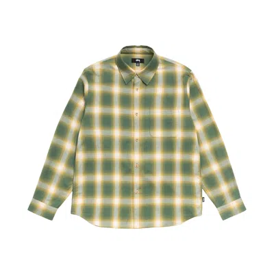 Pre-owned Stussy Beach Ombre Plaid Shirt 'green' | Men's Size L