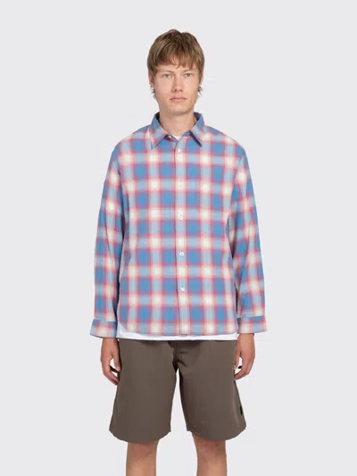 Stussy Beach Ombre Plaid Shirt In Purple