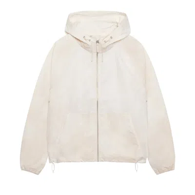 Pre-owned Stussy Beach Shell Wave Dye Zip Hoodie 'bone' In Cream