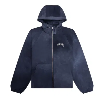 Pre-owned Stussy Beach Shell Wave Dye Zip Hoodie 'navy' | Blue | Men's Size M