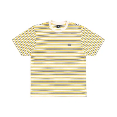 Pre-owned Stussy Beach Stripe Tee 'yellow' | Men's Size L