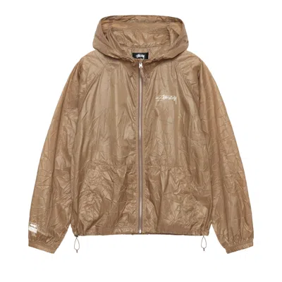 Pre-owned Stussy Beach Wrinkled Nylon Shell 'brown'