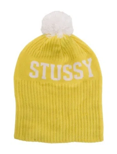 Pre-owned Stussy Beanie Hat In Yellow