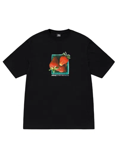 Stussy Berries Tee In Black