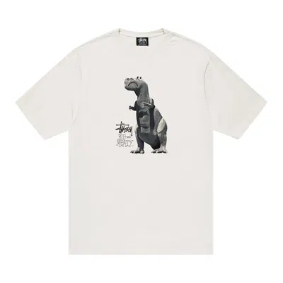 Pre-owned Stussy Big & Meaty Pigment Dyed Tee 'natural' In Cream