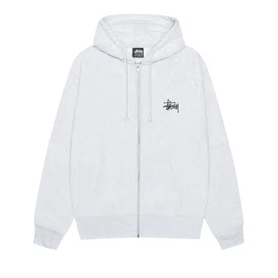Pre-owned Stussy Big & Meaty Zip Hoodie 'ash Heather' | Grey | Men's Size S
