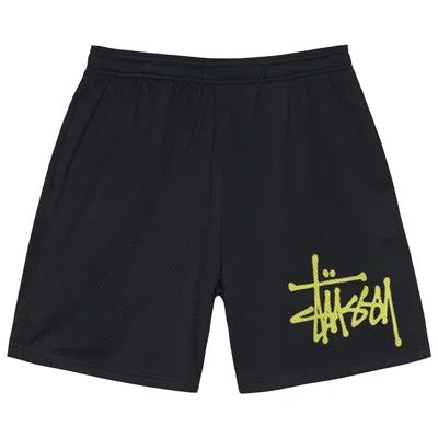 Pre-owned Stussy Big Basic Mesh Short 'black'