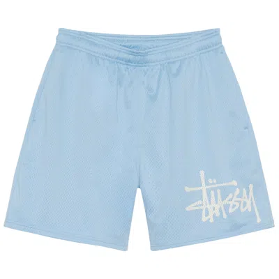 Pre-owned Stussy Big Basic Mesh Short 'french Blue'