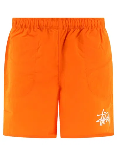 Stussy Stüssy "big Basic" Swim Shorts In Orange