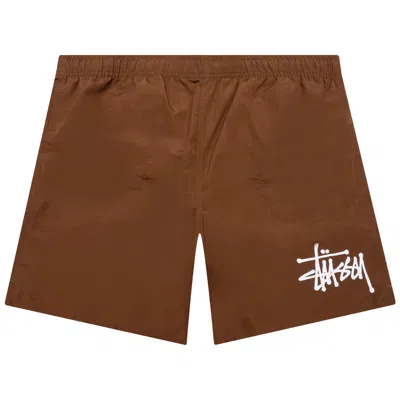 Pre-owned Stussy Big Basic Water Short 'coffee' | Brown | Men's Size M