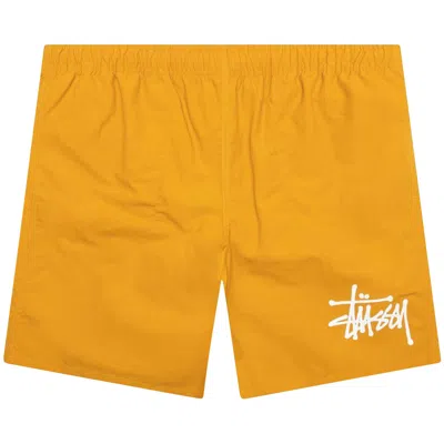 Pre-owned Stussy Big Basic Water Shorts 'honey' | Yellow | Men's Size S