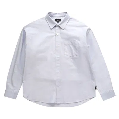 Pre-owned Stussy Big Button Oxford Shirt 'light Blue' | Men's Size L